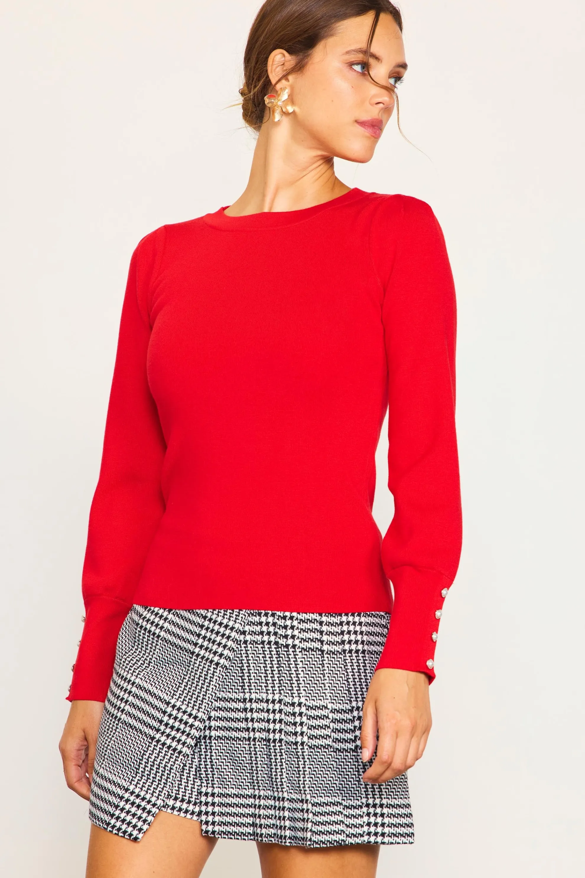 Jewel Detail Longsleeve Sweater