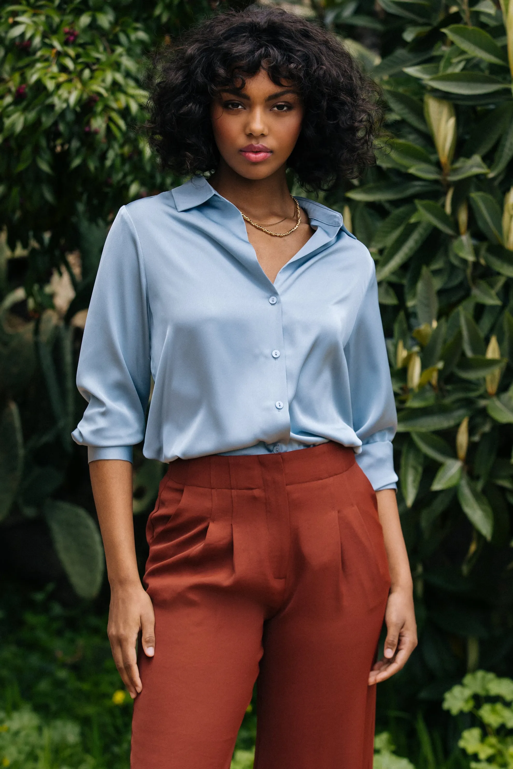 Recycled Button Down Top